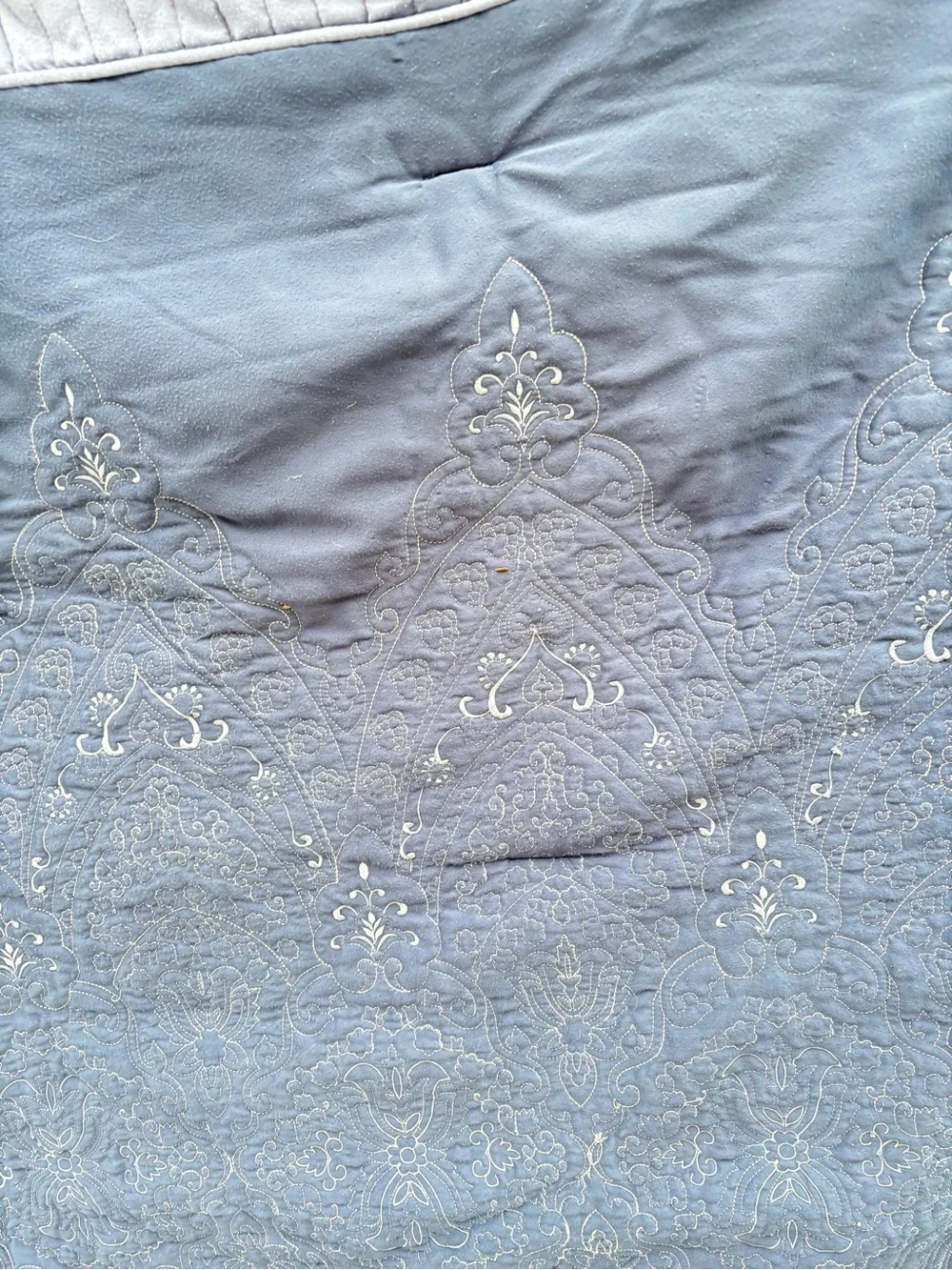 Better Homes And Gardens Dusty Blue Embroidered Quilt
